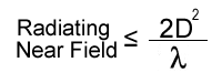Radiating near field formula